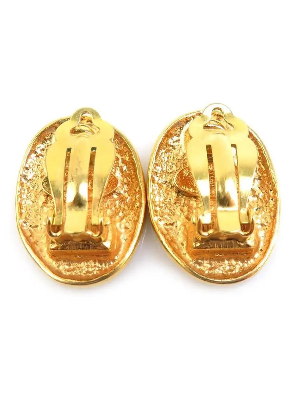 Auth Chanel Cc Logo Earrings Gold Metal #294129C32B